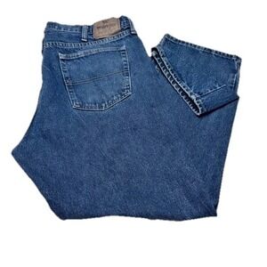 Wrangler Authentics Men's Blue Denim Jeans Size 38 x 29 Straight Leg Casual